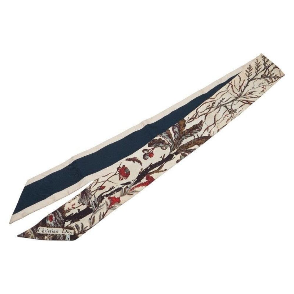 Dior Mitzah Floral Flora Silk Scarf Multicolor
